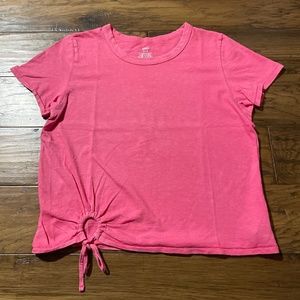 aerie keyhole T shirt bright pink size small
